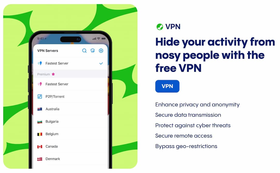 Home page screenshot of Aloha VPN