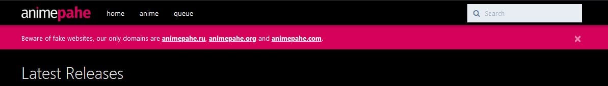 AnimePahe Best Anime Streaming Sites AnimePahe Menu Bar Best Anime Streaming Sites