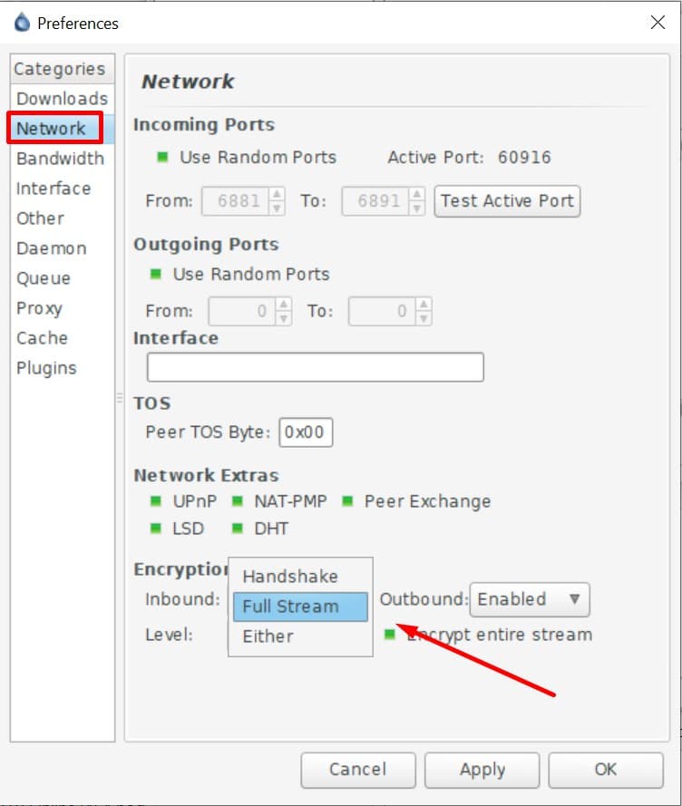 Deluge Encrypt Torrent Traffic