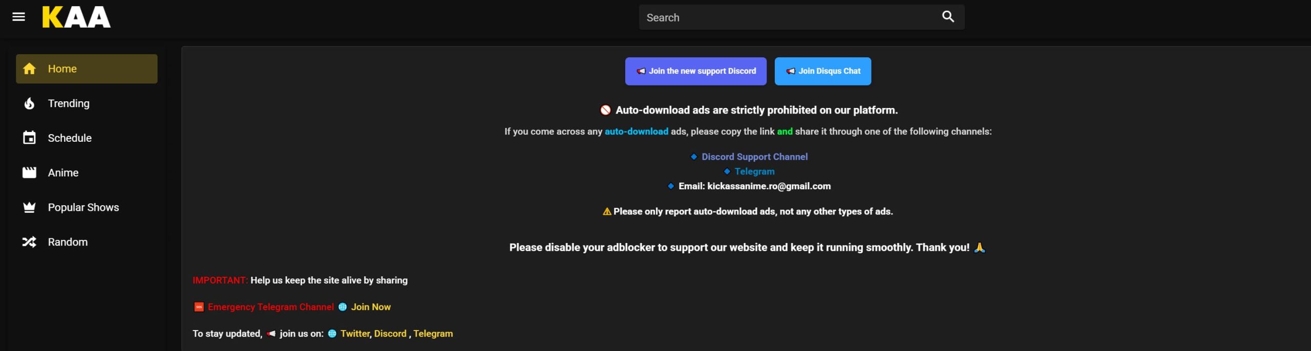 KickAssAnime Anime Streaming Site KickAssAnime Home Page Anime Streaming
