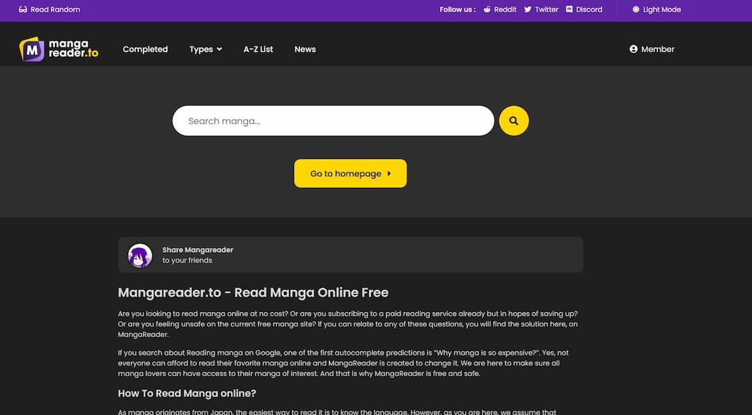 MangaReader Manga Site MangaReader Manga Site Home Page