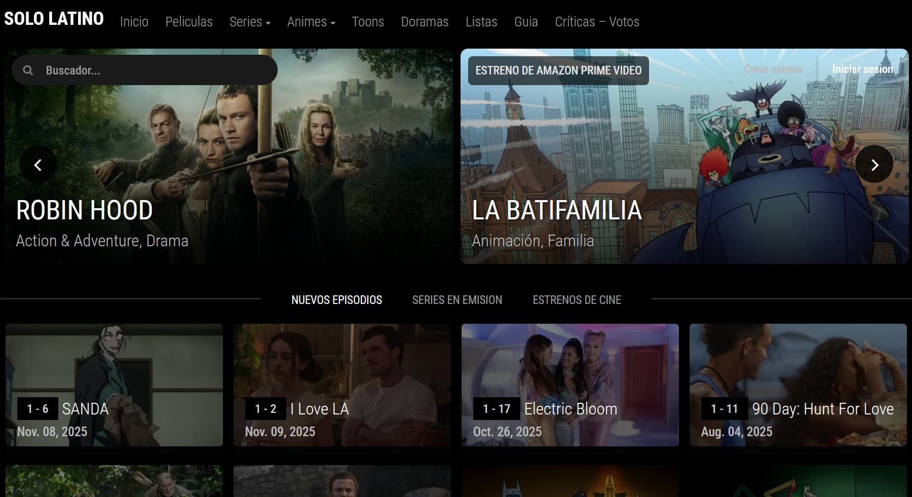 Solo Latino Main Page Best Free Spanish Streaming Sites